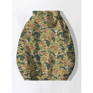 Sudadera con Capucha de Camuflaje Personalizada para Hombre, Sudadera de Manga Larga con Bolsillo, Tela French Terry - Product Image 4