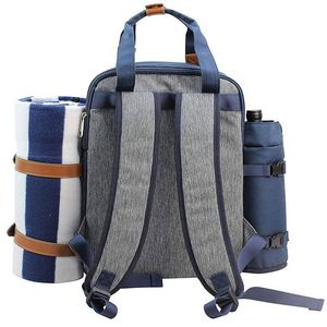 กระเป๋าปิกนิกสำหรับ 4 คน ยี่ห้อ BSCI รุ่น Basket Stylish All-in-One แบบพกพา พร้อมชุดช้อนส้อมสแตนเลสครบชุด - Product Image 4