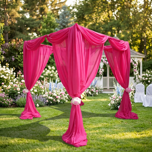 Kit de support de toile de fond réglable robuste 10x10 pieds pour mariages et événements, avec base métallique - Product Image 1