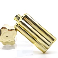 Flacon de parfum en verre à col vissé de 30 ml, flacon vaporisateur de parfum portable métallisé électroplaqué, récipient cosmétique rechargeable