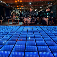 3D Infinity-Spiegel LED-Tanzbodenplatte RGB Abyss-Licht Gehärtetes Glas DMX512 Bühnenpanel für Hochzeit Nachtclub Bar KTV