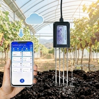 Sonde de sol intelligente industrielle RS485 multi-paramètres pour la surveillance des nutriments 8 en 1 (humidité, pH, EC) 10 cm avec application pour l'agriculture