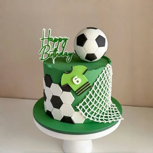 Venta caliente Ins Style Dynamic Football Sports Acrílico Cake Decor Plugin <span class=keywords><strong>para</strong></span> niños y hombres Cumpleaños <span class=keywords><strong>a</strong></span> granel - Product Image 1