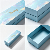 Boîte en papier de luxe en deux parties, impression irisée personnalisée, boîte rigide pour produits de beauté et soins de la peau