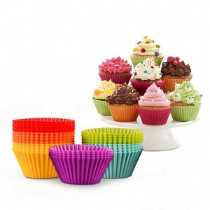 24-Pcs Reusable <b>Silicone</b> <b>Baking</b> Molds Hot Selling Muffin Cups and Cake Tools - Product Image 3