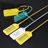 Scellés en plastique PP jetables inviolables avec boucles antivol pour étiquettes logistiques et attaches de câbles
