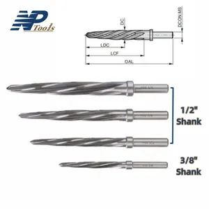 Naipu construction Bridge reamer high speed steel HSS Taper Reamer Cutting Tool Tapered Car Reamer