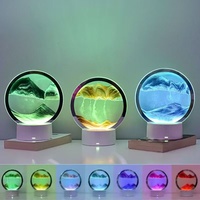 Lampe de chevet LED dynamique 3D à sable mouvant, tableau de sable mouvant pour chambre à coucher – Meilleure vente