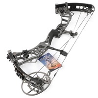 Arc composé en aluminium CNC 6061/7075, 356 ips, IBO 40-80 LBS, Prêt à l'emploi, Vente chaude, Vente en gros