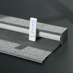 Stores occultantes motorisées Valtinsu sur mesure, stores enrouleurs pour fenêtres françaises, télécommande sans fil, stores électriques - Product Image 1