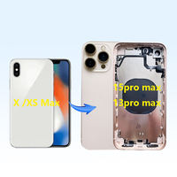 Boîtier arrière DIY, cadre intermédiaire pour iPhone XS MAX Xr 11 à 13 14 15 16 17 PRO MAX & Xr Convertir en boîtier arrière 17 Pro
