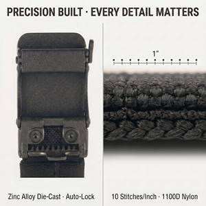 Cintura Tattica Robusta da Pistola EDC con Cricchetto in Tessuto di Nylon 1100D a Doppio Strato Ispessito da 1,5 Pollici Verde - Product Image 3