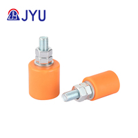 Poulie universelle de roue de rouleau de guidage de voie de clôture de porte coulissante en nylon avec support E ou L
