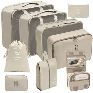Quantité minimale de commande bas pas cher 3-11 pièces organisateur de voyage sac ensemble Cubes d'emballage personnalisés sacs de rangement de bagages essentiels pour valise - Product Image 1