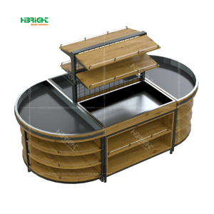 Supermarket Grocery Store Design Fruit <b>Shelf</b> Display Rack Market Wooden Fruit Vegetable Display Rack - Product Image 5