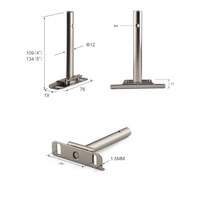 Support mural robuste pour étagère invisible, réglable en angle, pour étagères flottantes en bois, support d'étagère en fer