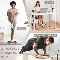Planche d'équilibre en bois réglable et antidérapante pour l'entraînement de la force du tronc et l'exercice physique (vente en gros)
