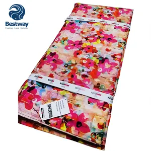 Bestway 100% Cotton Soft Print Embroidery Swiss Voile Lace Fabric Market In Dubai