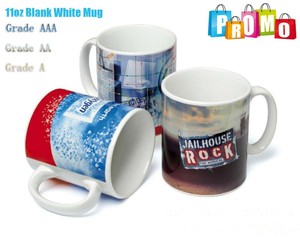Tasses imprimées en céramique de Sublimation revêtue 11oz blanc minimaliste tasses à café personnalisées en porcelaine Logo personnalisé tasses à café en porcelaine - Product Image 6