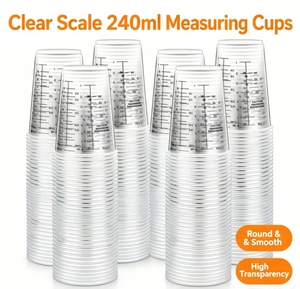 Factory Wholesale 240ml Double Scale Plastic <b>Measuring</b> <b>Cups</b> Disposable Graduated Mixing <b>Cups</b> for Epoxy ResinPaintingDIY Crafts - Product Image 6