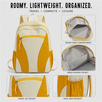 Mochila Personalizada OEM con Bloques de Color, Forro Ligero Resistente al Agua, Almacenamiento Organizado para Viajes, Desplazamientos Diarios y Ocio
