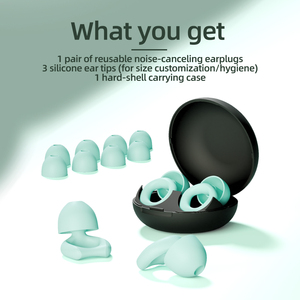 Nouveau design bouchons d'<span class=keywords><strong>oreille</strong></span> antibruit bouchons d'<span class=keywords><strong>oreille</strong></span> en silicone haute fidélité Protection auditive réutilisable pour la réduction du <span class=keywords><strong>bruit</strong></span> du sommeil - Product Image 2