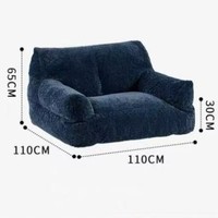 Fauteuil de salon moderne et minimaliste, en cuir PU amovible et lavable, avec pieds en bois, pour salon et chambre à coucher