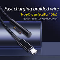 Transfert haute efficacité Port de surface 15V PD vers câble d'alimentation femelle de type C prise en charge fil de charge de conversion pour ordinateur portable 3A Surface Pro