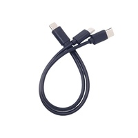Câble de données Type-C 2-en-1, conducteur en cuivre pur, PVC, pour téléphones mobiles, appareils Android - Câble court portable, charge rapide 2A