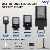 PIR Motion 3CCT lampadaire solaire étanche tout-en-un avec télécommande de panneau solaire monocristallin pour l'éclairage routier