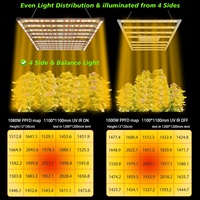 Équilibré PPFD 1000W 800W Led élèvent la lumière APP contrôle 3 canaux gradation plante d'intérieur Samsung Lm301h Evo élèvent des lumières