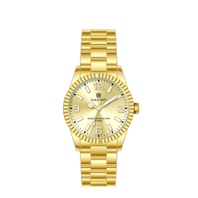 Fashion Gold Plating Alloy case Japanese Movement Luxury Wrist Watch Women