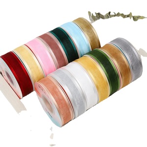 Nine-Colored Ribbon Chiffon Ribbon Spool 25mm Solid Color Polyester Gift Decorations Cake Flower Packaging - Product Image 5