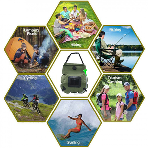 Sac de <span class=keywords><strong>douche</strong></span> de camping en plein air Mart Réservoir de stockage d'eau 20L Sac de <span class=keywords><strong>douche</strong></span> portable à chaleur automatique - Product Image 6