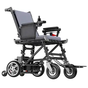 2024 Hot Selling Brushless Motor Lightweight Portable Electric Wheelchair Folding Power Wheelchair For The Disabled