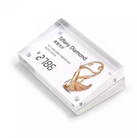 Porte-cartes de prix incliné moderne en acrylique transparent, présentoir de signalétique en acrylique biseauté avec fonction magnétique