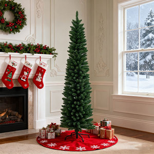Árbol de Navidad Artificial Preiluminado con Tronco de Madera Real y Ramas Realistas - Product Image 5