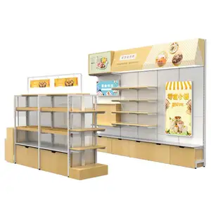 Heißer Verkauf in China verwendet Supermarkt Snack Food Display Eisen Obst Kassierer Schreibtisch Shop Racks für Einzelhandel geschäft Brot Regal