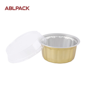 <strong>China</strong> Manufacturer 338ML Airline Disposable Aluminum Foil <strong>Baking</strong> <strong>Cup</strong> Aluminum Foil Container Microwave Oven Foil Tray with Lid - Product Image 2