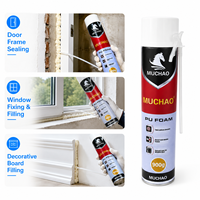 MUCHAO A33 Mastic polyuréthane 750ml à séchage rapide, adhésif PU monocomposant durcissable aux UV pour la construction de portes et fenêtres