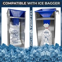 Sacs en plastique transparents Pure Ice de 10 lb, robustes, à soufflets latéraux, pour machines à glace, usage commercial