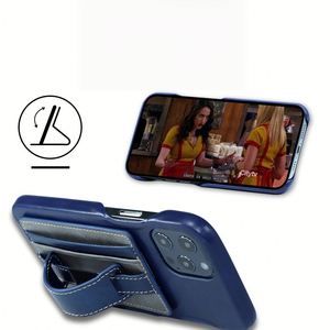 Étui de téléphone en cuir avec porte-cartes et fonction béquille pour les voyages d'affaires et l'usage quotidien - Product Image 4