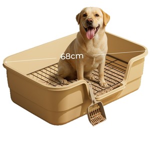 Extra große, spritzfeste Hundetoilette mit hohem Rand und Drahtgitter für kleine Hunde – Flaches Training-Urinal für Haustiere – Direktversand ab Werk - Product Image 5