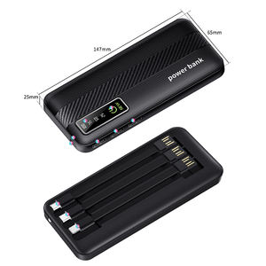 พาวเวอร์แบงค์รุ่นใหม่พร้อมสายชาร์จในตัว ความจุ 20000mAh 10000mAh กำลังไฟ 10W ช่องเสียบ USB พกพาสะดวก - Product Image 3