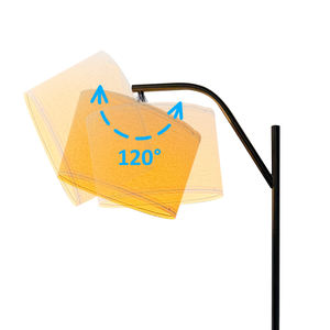 Lampadaire de luxe européen en acier et tissu, ampoule E27 avec interrupteur au <span class=keywords><strong>pied</strong></span>, haute luminosité pour la décoration du salon - Product Image 3