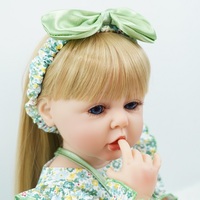 Playmate de silicona de cuerpo completo para bebé, de 22 pulgadas de muñeca Reborn juguete, Kit pintado para regalo de Boutique, venta al por mayor