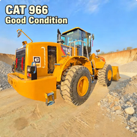 Gold cat 966 Wheel Front Loader Backhoe Bekas 4 Wheel Drive Penggali Bertenaga Tinggi untuk Memuat Pasir Kerikil di Halaman 950 966h 956 958