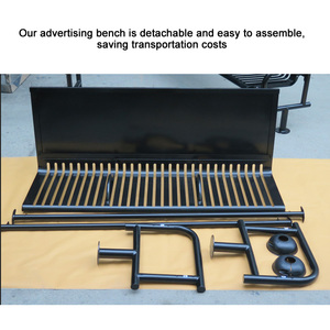 Giải trí ngoài trời thép xe buýt dừng quảng cáo băng ghế dự bị Nhà sản xuất đường phố vườn ghế công viên băng ghế dự bị - Product Image 5