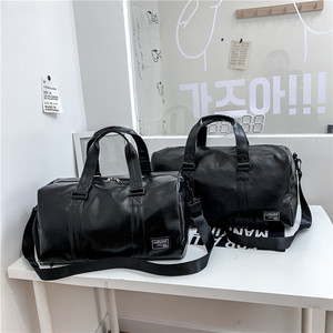 Custom Large Capacity Pu Leather Men's Gym <b>Bag</b> <b>Dry</b> Wet Separated Portable Travel <b>Bag</b> Short Distance Luggage Fashionable - Product Image 4