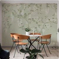 Einfache Tapeten im Landhausstil, amerikanische Tapeten mit Blumenmuster für Sofa- und TV-Hintergrund, Wandstoffe für das Kopfteil des Schlafzimmers, individuelle Wandbilder
